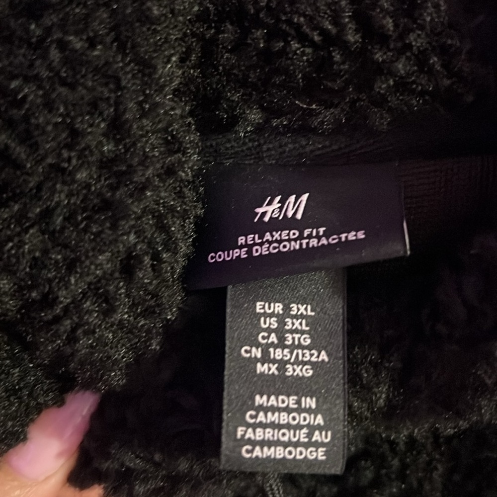 Relaxed fit Teddy fleece hoodie - Picture 4 of 4